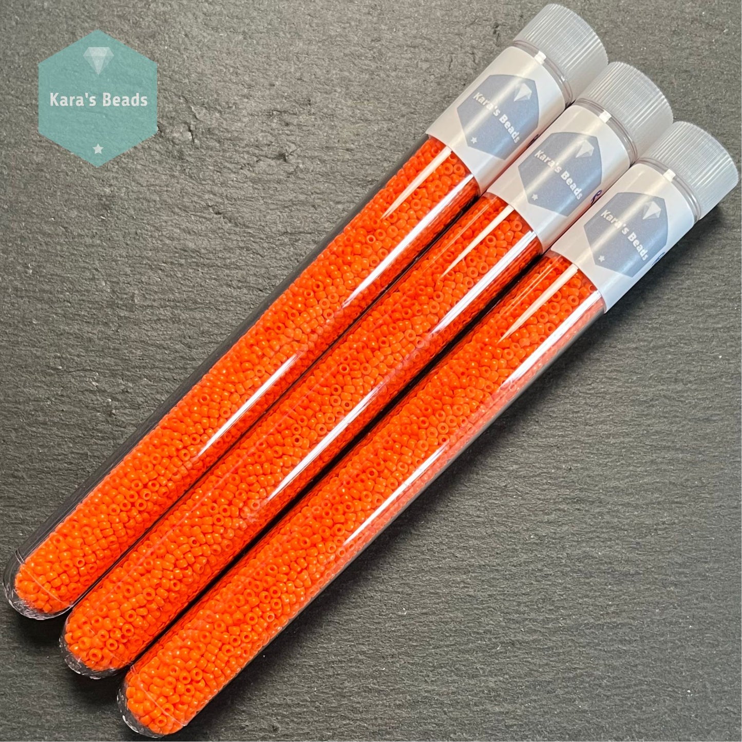 26g Tube 11/0 Miyuki Seed Beads RR11-0406 Opaque Orange