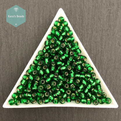 23g Tube 6/0 Toho TR6-27B Silver Lined Grass Green