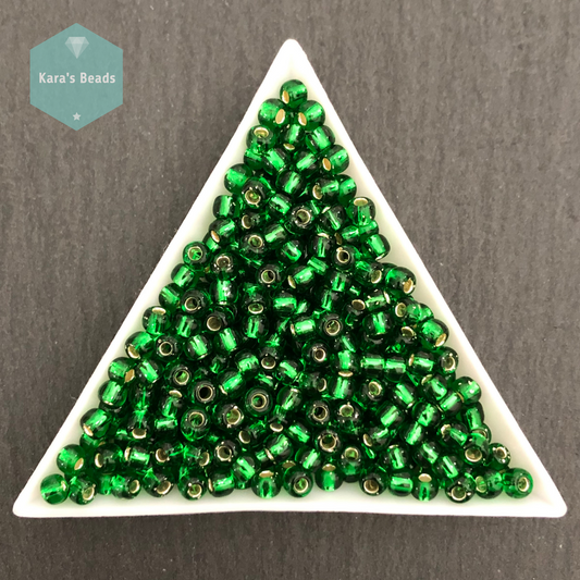 23g Tube 6/0 Toho TR6-27B Silver Lined Grass Green