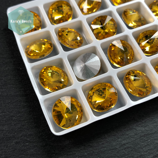 14mm Rivoli Light Topaz 1 pc