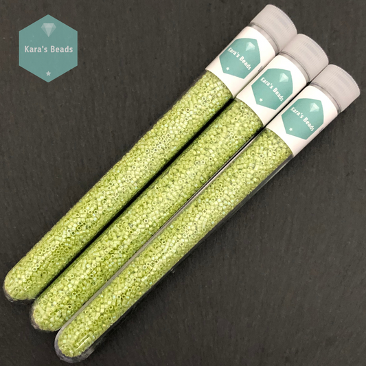 22g Tube 11/0 Miyuki Delica DB0169 Opaque Chartreuse AB