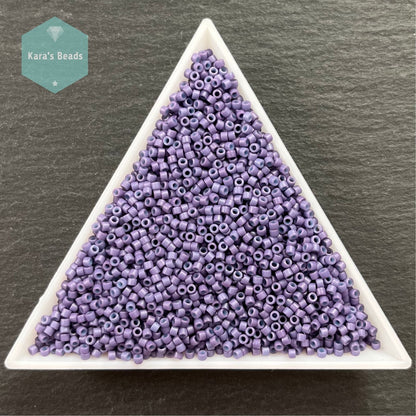 22g Tube 11/0 Miyuki Delica DB0799 Dyed Matte Opaque Lavender