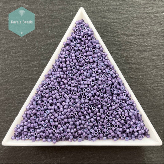 22g Tube 11/0 Miyuki Delica DB0799 Dyed Matte Opaque Lavender