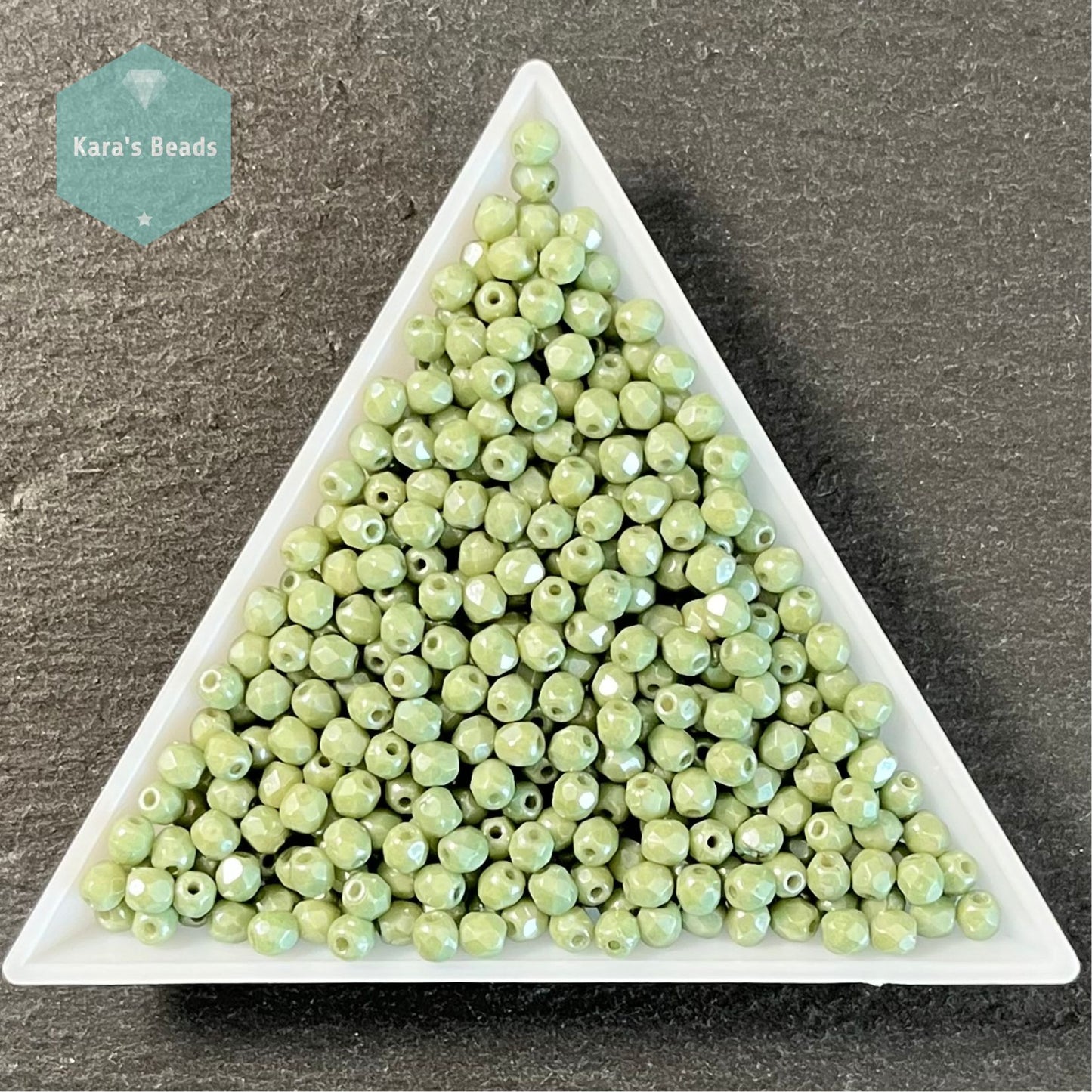 700pcs Tube 3mm Fire Polish Round Beads Chalk White Teal Luster