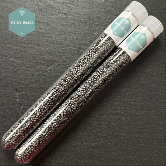 22g Tube 11/0 Miyuki Delica DB0307 Matte Metallic Silver Grey