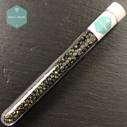 300pcs Tube 4mm Fire Polish Round Beads Tweedy Yellow