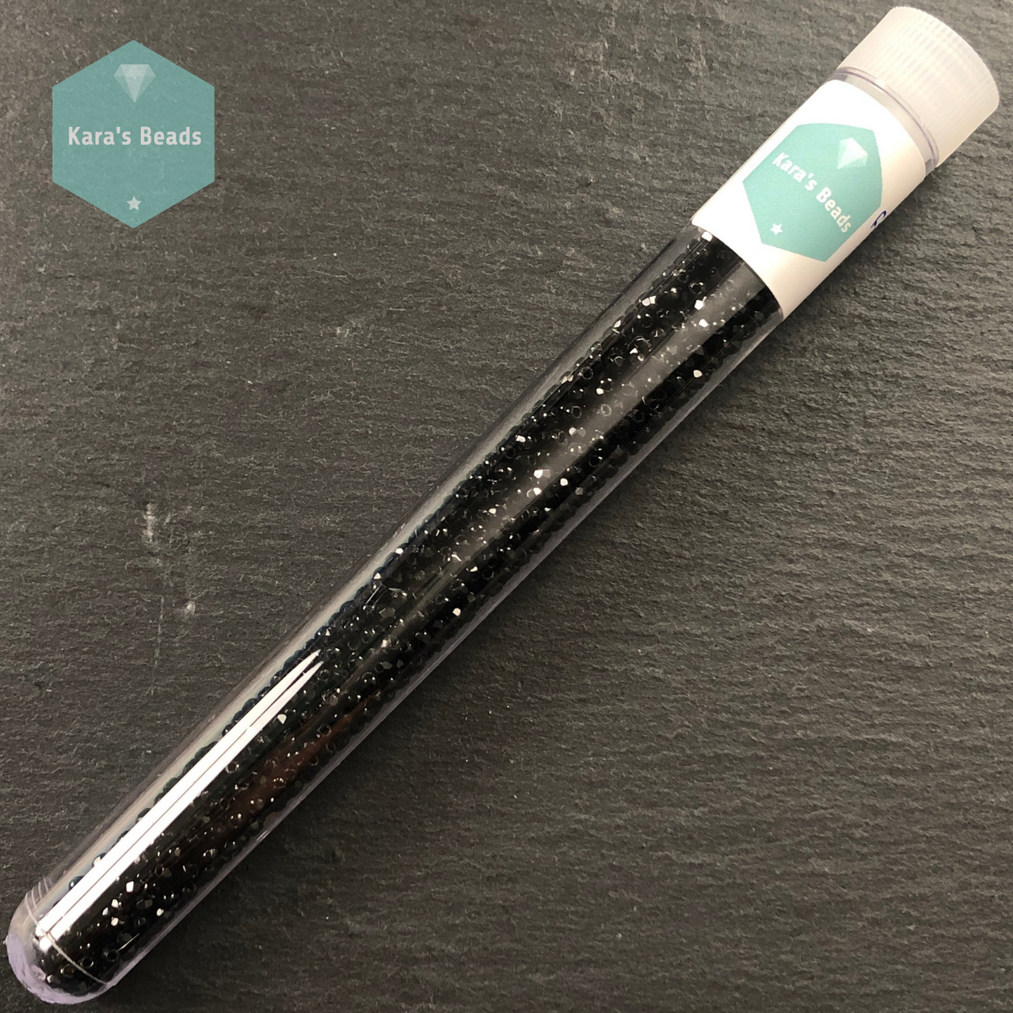 1200pcs Tube 2mm Fire Polish 23980 Jet Black