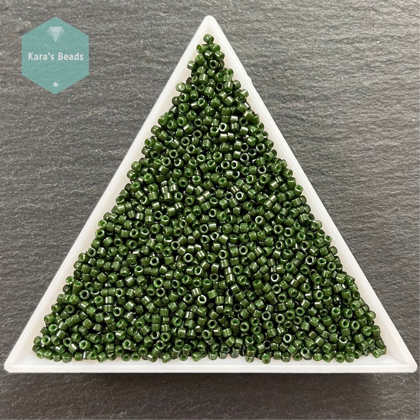 22g Tube 11/0 Miyuki Delica DB0663 Dyed Opaque Forest