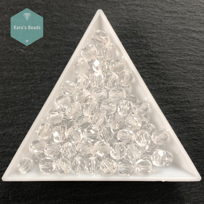 90pcs Tube 6mm Fire Polish Crystal