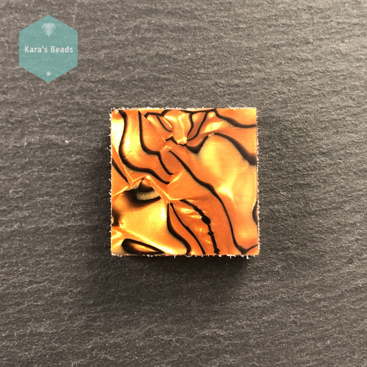 23x23 mm Double Sided Tile Gold Marble Effect 1 pc