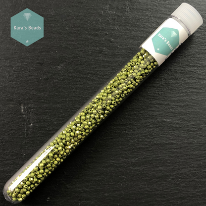 1200pcs Tube 2mm Fire Polish Saturated Metallic Lime Punch