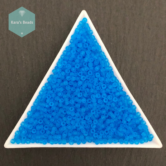 25g Tube 11/0 Toho TR11-3BF Transparent Frosted Medium Aquamarine