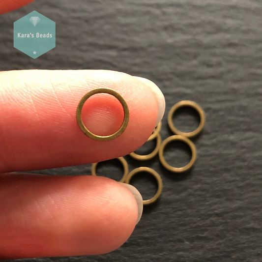 8 mm Round Connector Bronze 1 pc