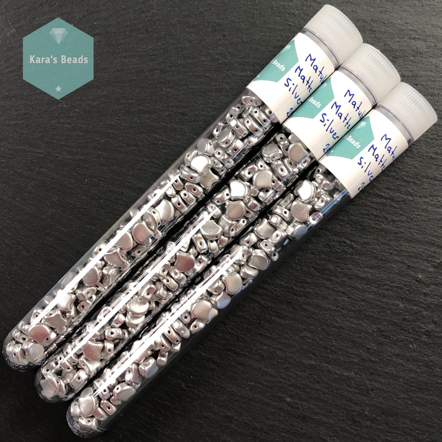 25g Tube Matubo Ginko Beads Matte Metallic Silver
