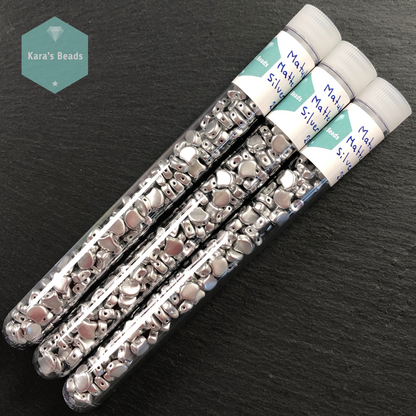 25g Tube Matubo Ginko Beads Matte Metallic Silver