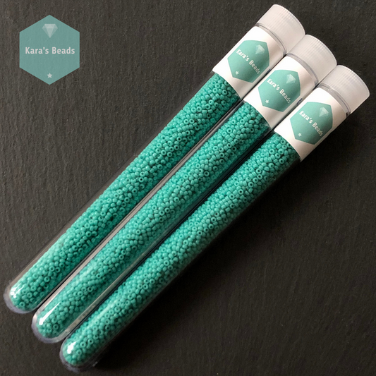 26g Tube 11/0 Miyuki Seed Beads RR11-0412 Opaque Turquoise Green