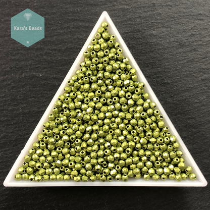 1200pcs Tube 2mm Fire Polish Saturated Metallic Lime Punch