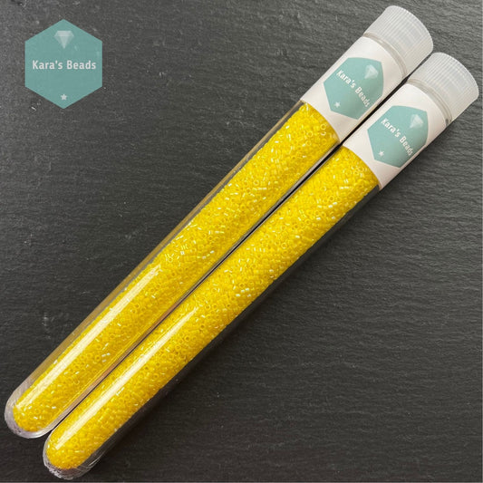 22g Tube 11/0 Miyuki Delica DB0160 Opaque Yellow AB