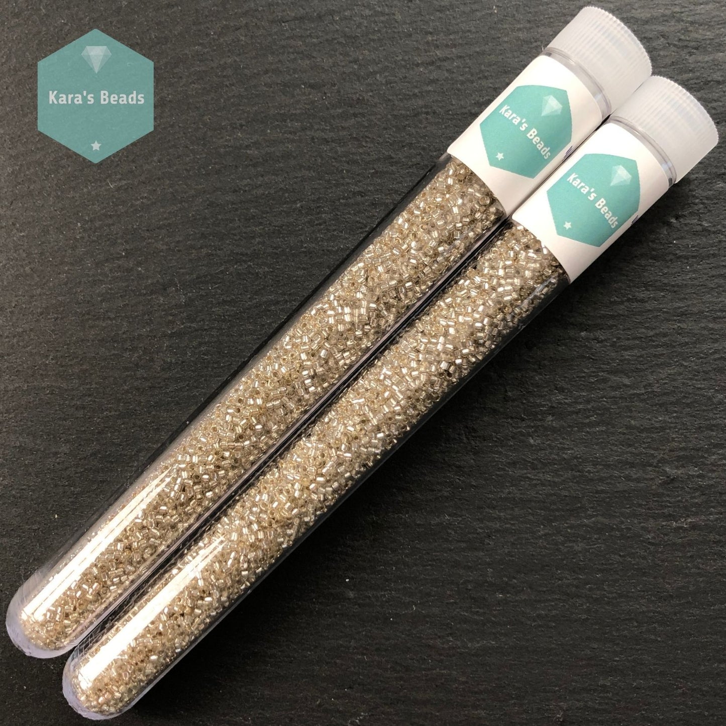 22g Tube 11/0 Miyuki Delica DB1432 Silver Lined Pale Yellow