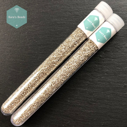 22g Tube 11/0 Miyuki Delica DB035 Galvanized Silver