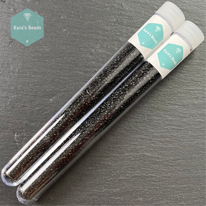 22g Tube 11/0 Miyuki Delica DB0310 Matte Black