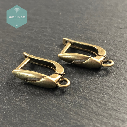 Lever Back Bronze Earring Findings 1 pair