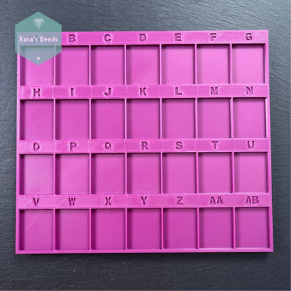 A to AB Bead Tray for Peyote Patterns Purple