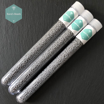 26g Tube 11/0 Miyuki Seed Beads RR11-498 Opaque Grey