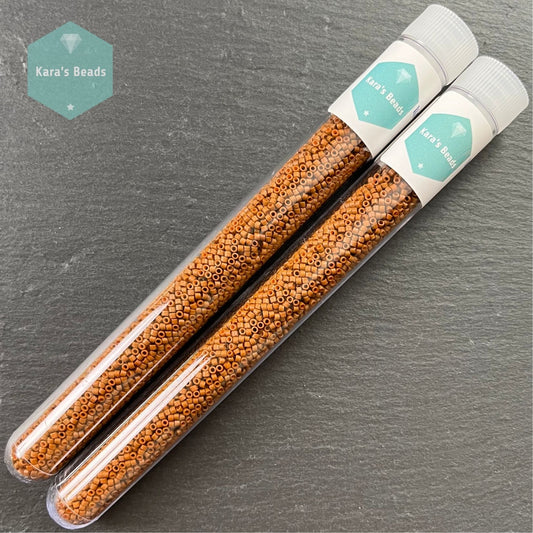 22g Tube 11/0 Miyuki Delica DB0794 Dyed Matte Opaque Sienna