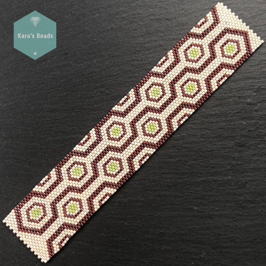 HEXAGON UNITY Even Count Peyote Pattern