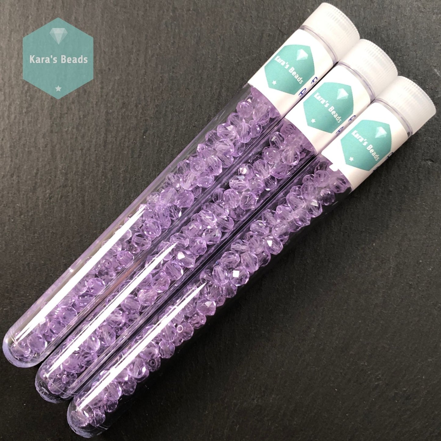 90pcs Tube 6mm Fire Polish Alexandrite