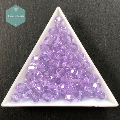 90pcs Tube 6mm Fire Polish Alexandrite