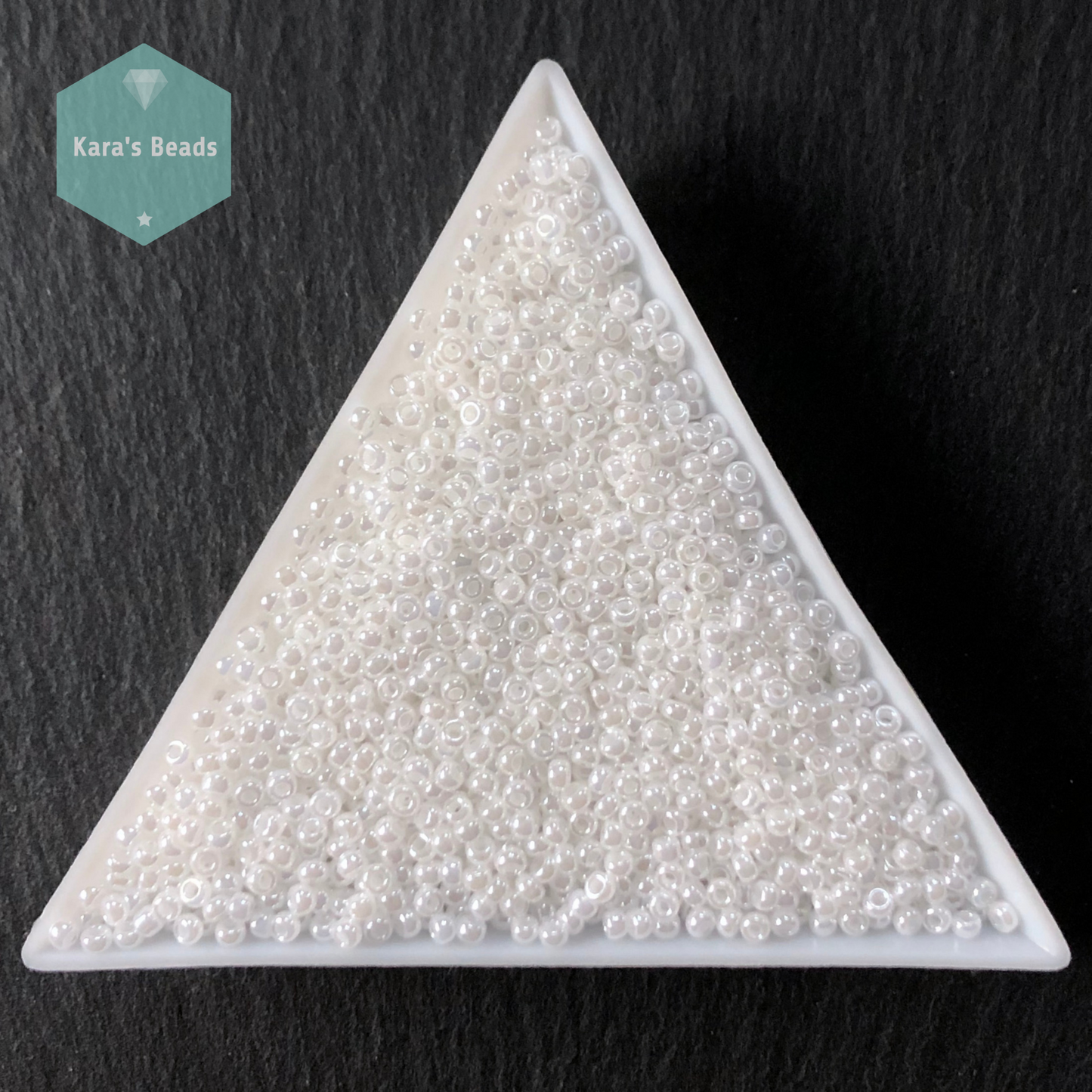 25g Tube 11/0 Miyuki Seed Beads RR11-0528 Ceylon White Pearl