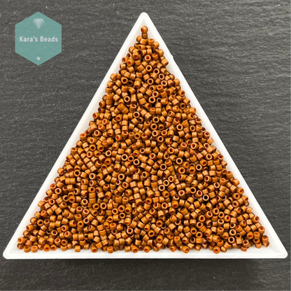 22g Tube 11/0 Miyuki Delica DB0794 Dyed Matte Opaque Sienna