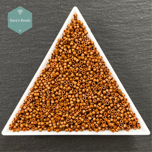 22g Tube 11/0 Miyuki Delica DB0794 Dyed Matte Opaque Sienna