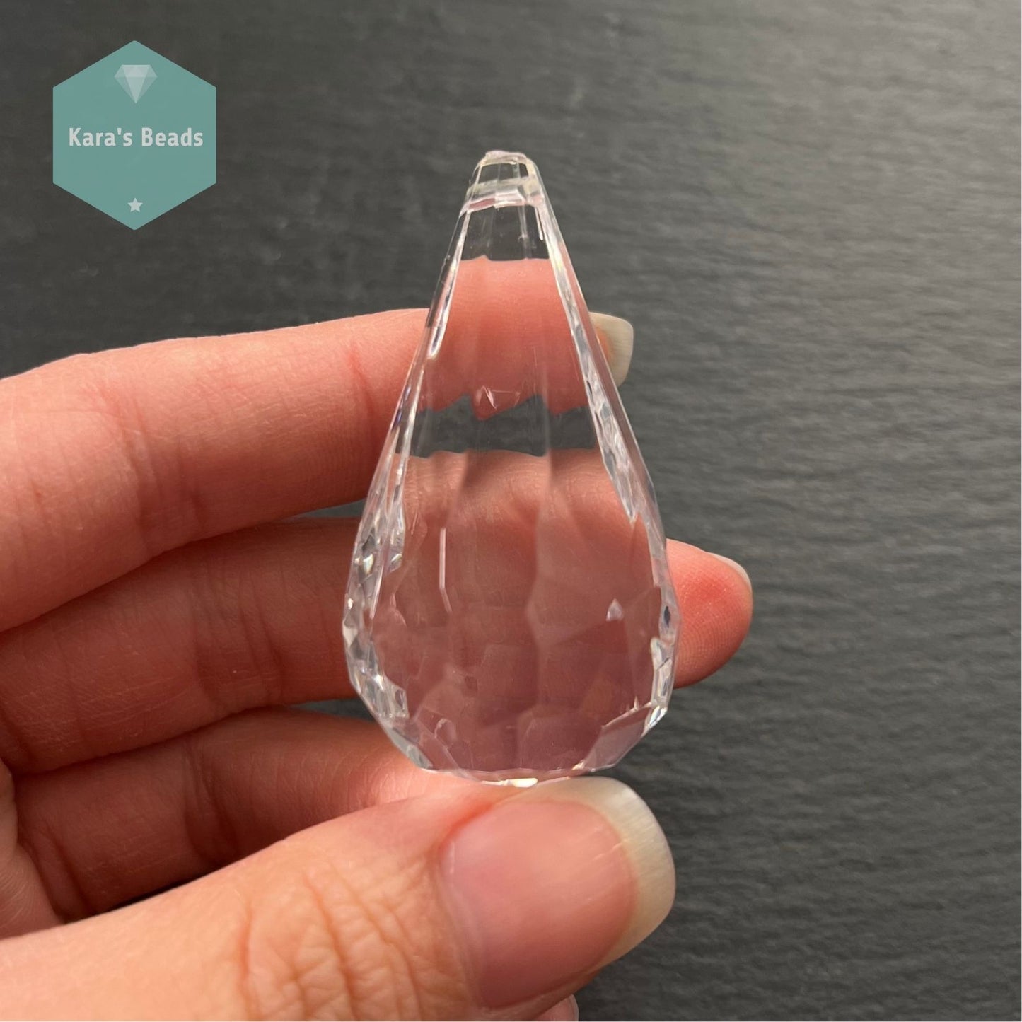 5 cm Acrylic Crystal Drop Pendant Bead 1 pc