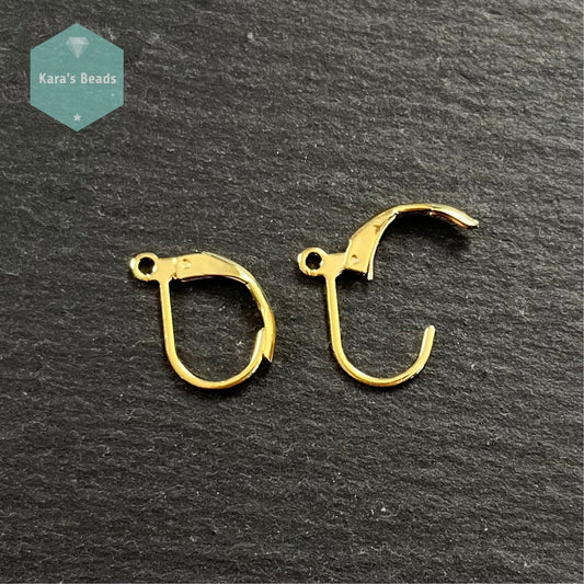 Lever back Earring Findings Stainless Steel Gold 1 pair