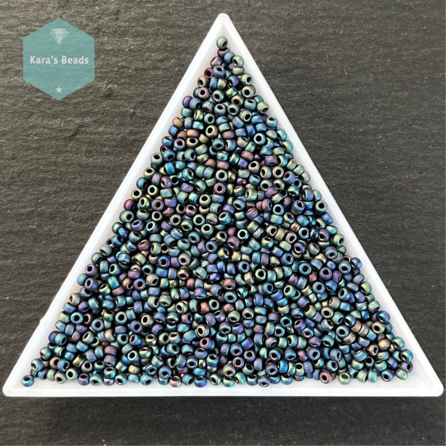 26g Tube 11/0 Miyuki Seed Beads RR11-401FR Matte Multi Iris