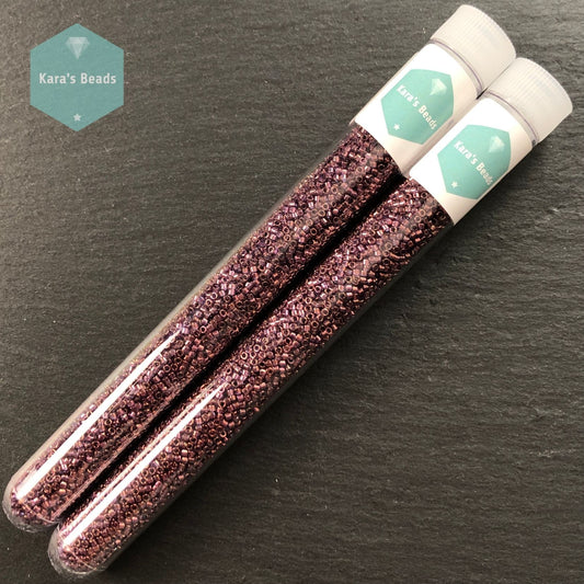 22g Tube 11/0 Miyuki Delica DB0117 Lavender Blue Gold Luster