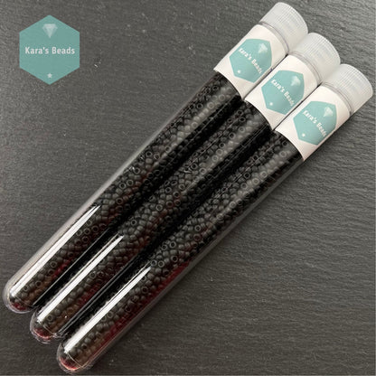 25g Tube 8/0 Toho TR8-49F Opaque Frosted Jet