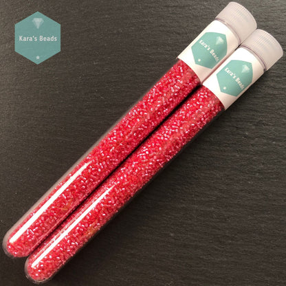 22g Tube 11/0 Miyuki Delica DB1338 Silver Lined Dark Pink