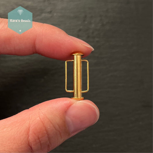 21.5mm Beadsmith Bar Slider Clasp Gold 1 pc