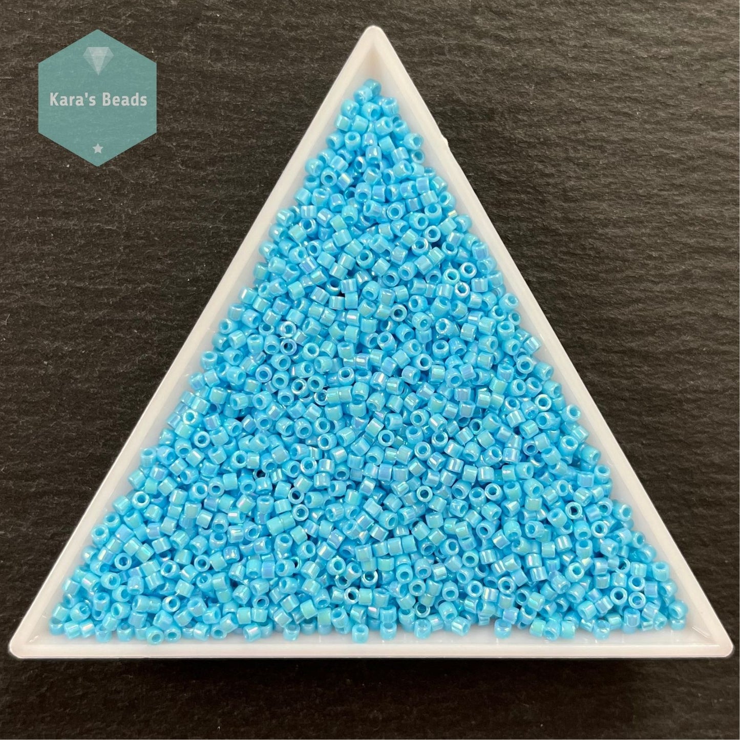 22g Tube 11/0 Miyuki Delica DB164 Opaque Light Blue AB