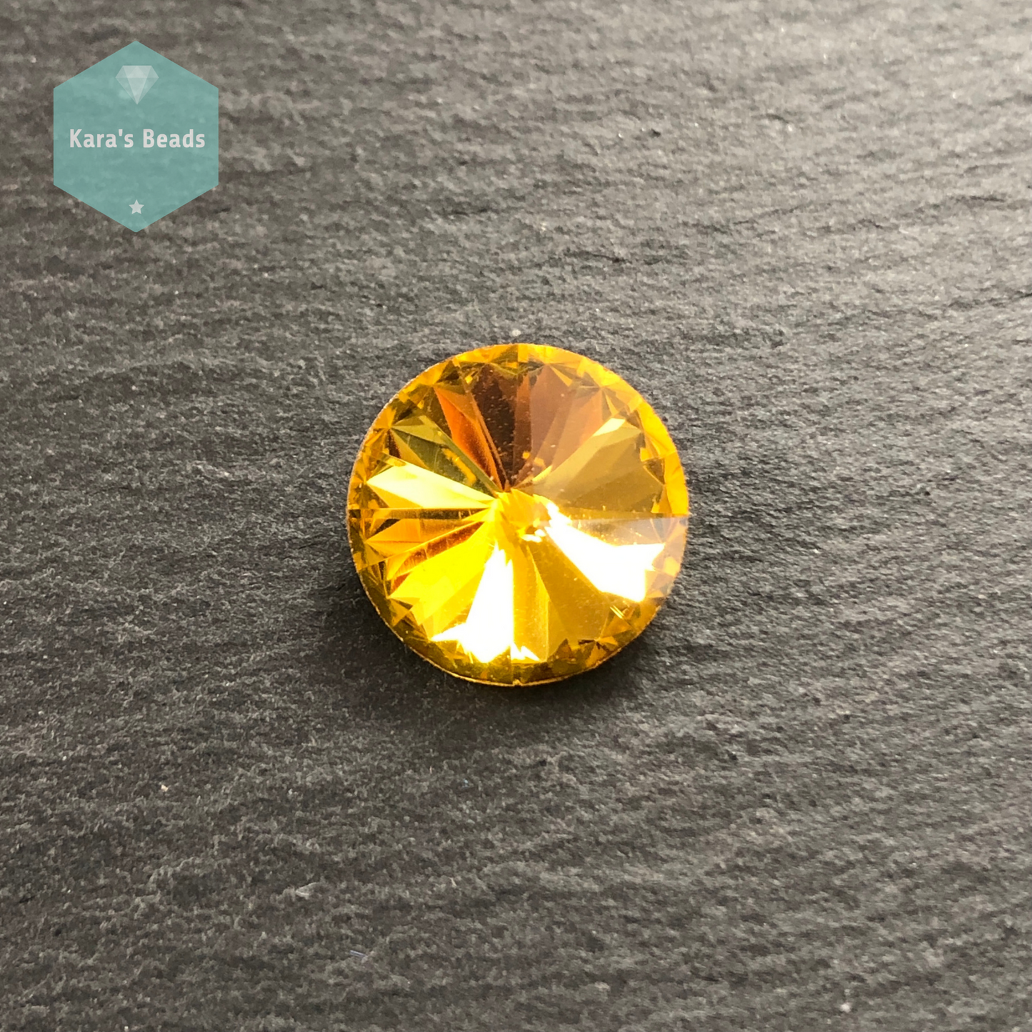 14mm Rivoli Light Topaz 1 pc