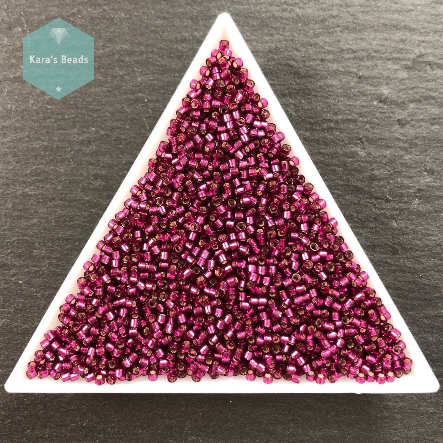 22g Tube 11/0 Miyuki Delica DB1342 Silver Lined Dark Rose