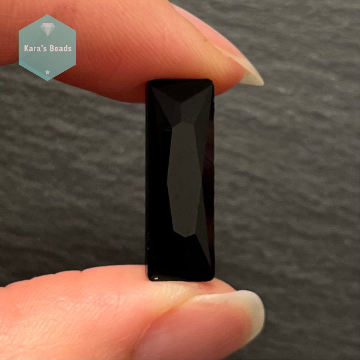 21x7 mm Princess Cut Baguette Jet Black 1 pc