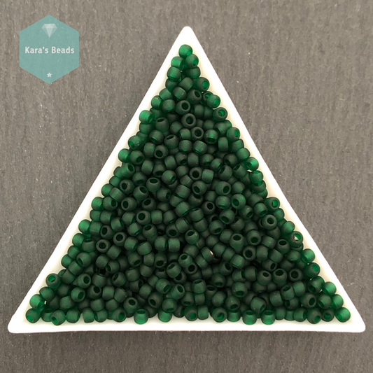 25g Tube 8/0 Toho TR8-939F Transparent Frosted Green Emerald