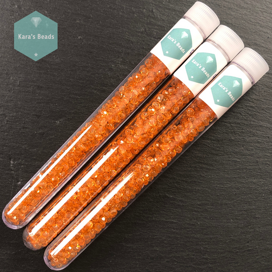 300pcs Tube 4mm Fire Polish Round Beads Apricot