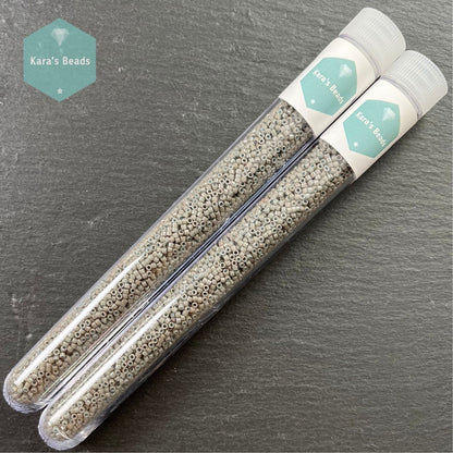 22g Tube 11/0 Miyuki Delica DB652 Dyed Opaque Grey