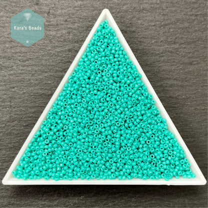 25g Tube 15/0 Miyuki Seed Beads RR15-0412 Opaque Turquoise Green
